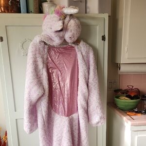 Fuzzy Unicorn Costume with Pink Accents Size Large